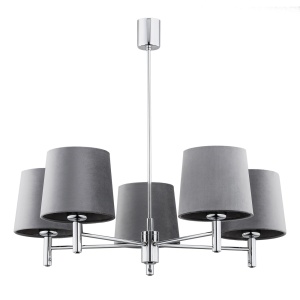 Candelabru modern design elegant BOLZANO 5L gri 103176 universul-luminii.ro