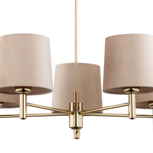 Candelabru modern design elegant PONTE 5L bej 102906 universul-luminii.ro