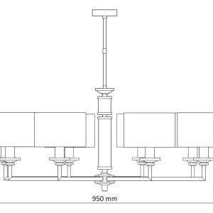 Candelabru modern realizat manual Artu 8L 79436 universul-luminii.ro