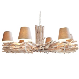 Candelabru natural si modern din ramuri cu 5 brate, Euphoria A-35954 VC