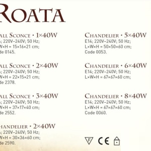 Candelabru rustic fabricat manual din lemn Roata 6L 67846 universul-luminii.ro