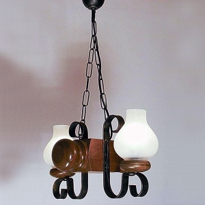 Candelabru rustic fabricat manual din lemn Rustic WOOD-RU-SP2 - Img 4