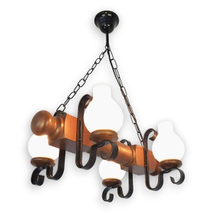 Candelabru rustic fabricat manual din lemn Rustic WOOD-RU-SP4 - Img 17