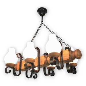 Candelabru rustic fabricat manual din lemn Rustic WOOD-RU-SP6 - Img 1
