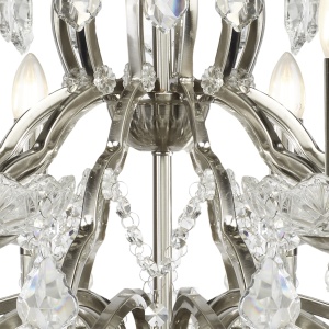 Candelabru stil clasic cu 12 brate Paris argintiu satin 87312-12SS SRT 62276 universul-luminii.ro