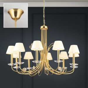 Candelabru stil clasic cu cristal K9 ARIANE 10L auriu 156426 universul-luminii.ro