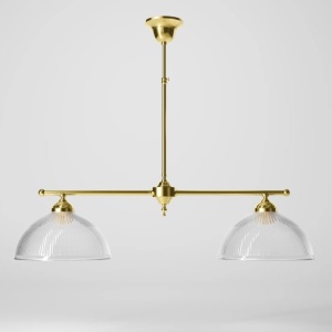 Candelabru stil neoclasic din alama si sticla Elide - Img 2