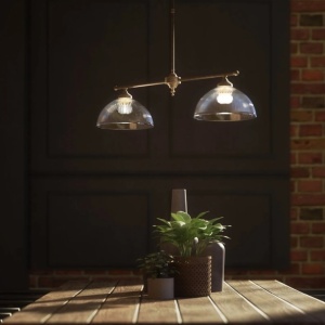Candelabru stil neoclasic din alama si sticla Elide - Img 12