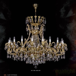 Candelabru XL Cristal Bohemia Exclusive 21 brate LYRA 1420x1100 CE 54096 universul-luminii.ro