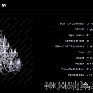 Candelabru XL cu 36 brate Cristal Bohemia 90506 universul-luminii.ro
