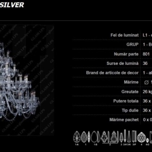 Candelabru XL cu 36 brate Cristal Bohemia 90516 universul-luminii.ro