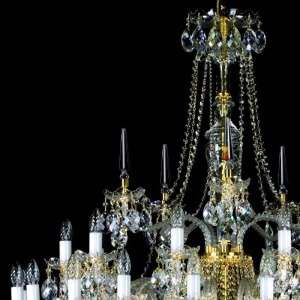 Candelabru XXL cu 30 de brate Cristal Bohemia Exclusive SARA XXX. CE 176716 universul-luminii.ro