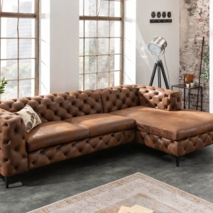 Coltar design Chesterfield, Microfibra, Maro Antic, MODERN BAROCK - Img 5