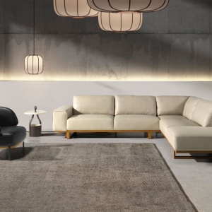 Coltar dreapta LUX design italian Cowhide sand - Img 9