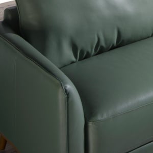 Coltar LUX design italian cu sezlong dreapta Cowhide verde - Img 9