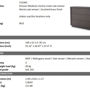 Comoda cu 3 sertare design LUX Modesto - Img 2