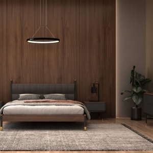 Comoda deosebita design LUX Dark Grey-Walnut 140x45cm - Img 6