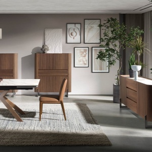 Comoda deosebita design LUX Walnut-Marble - Img 4