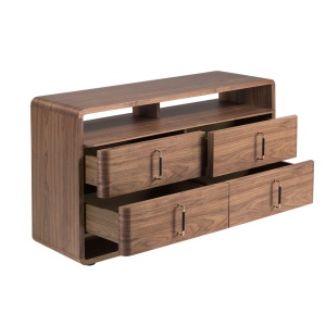 Comoda design LUX cu sertare Walnut Veneer - Img 3