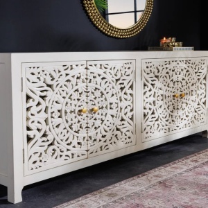 Comoda design oriental MARRAKECH 170cm, alb - Img 9