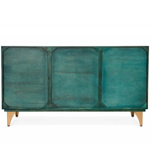 Comoda design vintage Golden Sunset 140cm turcoaz - Img 3