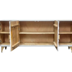 Comoda design vintage Golden Sunset 180cm alb - Img 4