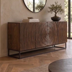 Comoda din lemn cu model 3D ZEN CIRCLE 160cm