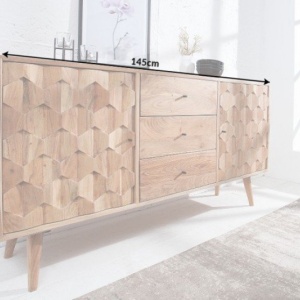 Comoda din lemn de salcam Mystic 145cm - Img 7