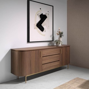 Comoda moderna design LUX Wood and Gold