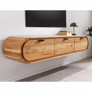 Comoda suspendata din lemn de salcam ORGANIC 160cm