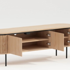 Comoda TV cu furnir de stejar ATELIER 160cm - Img 2