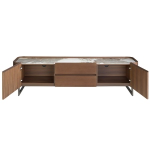 Comoda TV deosebita design LUX Walnut-Marble - Img 7