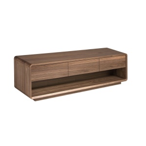 Comoda TV design LUX cu 3 sertare Walnut - Img 5