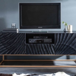 Comoda TV din lemn Scorpion 160cm Mango negru - Img 6