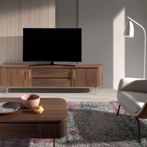 Comoda TV moderna design LUX Wood and Gold - Img 8