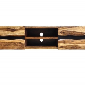 Comoda TV suspendata din lemn design industrial Amazonas 160cm Sheesham - Img 2