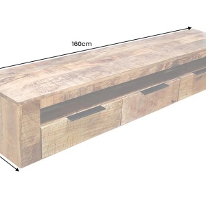 Comoda TV suspendata industrial style Iron Craft mango natur, 160cm - Img 6