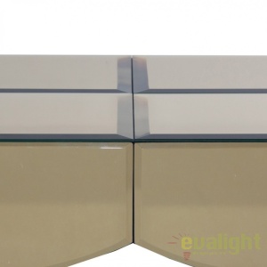 Consola art deco design lux placata cu sticla, Chaussy 23323 VH - Img 4