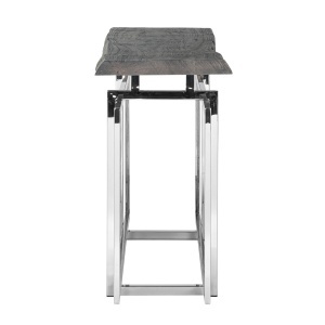Consola design LUX din otel lucios si lemn Tuxedo - Img 2