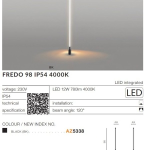 Corp cu tarus iluminat arhitectural exterior IP54 LED FREDO 98 122486 universul-luminii.ro