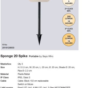 Corp de iluminat decorativ pentru exterior cu tarus Sponge 20 2018128003 NL 190186 universul-luminii.ro