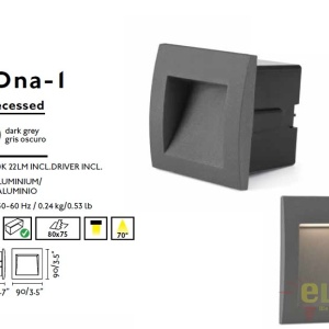Corp de iluminat exterior incastrabil LED IP65 SEDNA-1 70146 56656 universul-luminii.ro