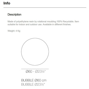 Corp de iluminat RGBW LED decorativ exterior Bubbles diametru 60cm 70656 universul-luminii.ro