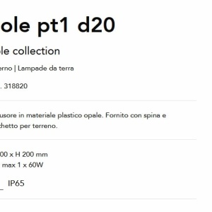 Corp iluminat exterior decorativ IP44 Sole pt1 d20 143506 universul-luminii.ro