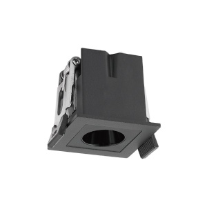 Corp incastrabil cu 1 spot LED BLAU negru