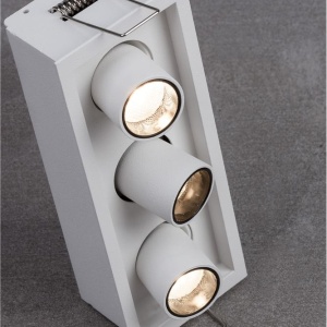 Corp LED incastrabil cu 3 Mini Spoturi ajustabile DESERT albe 85466 universul-luminii.ro