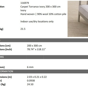 Covor design LUX tesut manual Torrance 200x300cm - Img 2