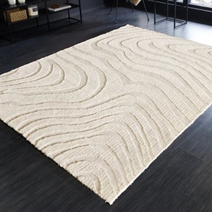 Covor modern cu model in valuri Wave 170x240cm crem-bej - Img 4