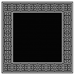 Covor modern din lana 100% APOLLO Negru/Alb 300x300 108537 HZ