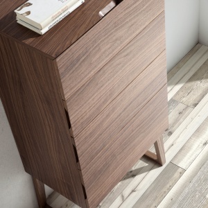 Dulapior elegant cu 4 sertare, design modern Walnut AC-CP1702-A - Img 4